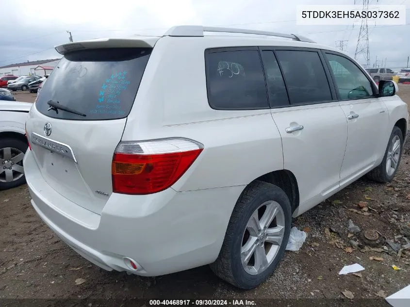 2010 Toyota Highlander Limited V6 VIN: 5TDDK3EH5AS037362 Lot: 40468917