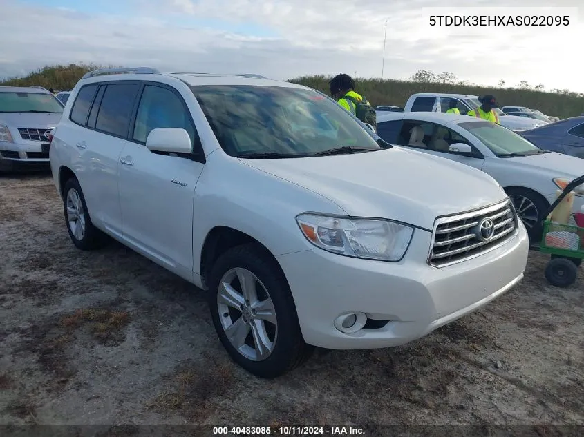 2010 Toyota Highlander Limited V6 VIN: 5TDDK3EHXAS022095 Lot: 40483085