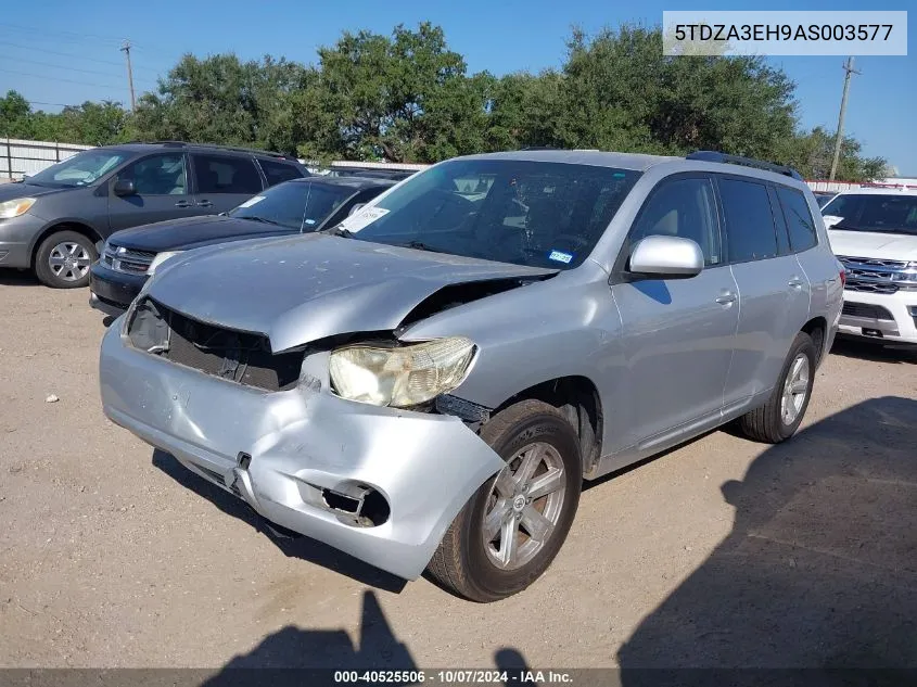 2010 Toyota Highlander VIN: 5TDZA3EH9AS003577 Lot: 40525506