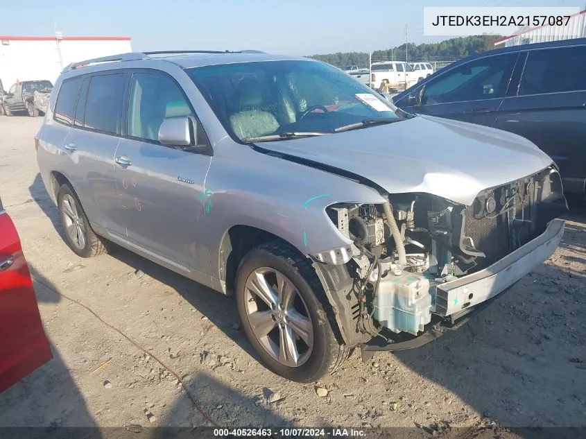 2010 Toyota Highlander Limited VIN: JTEDK3EH2A2157087 Lot: 40526463