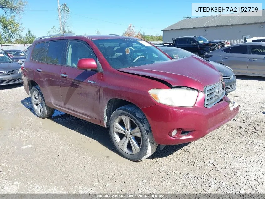 2010 Toyota Highlander Limited V6 VIN: JTEDK3EH7A2152709 Lot: 40528974