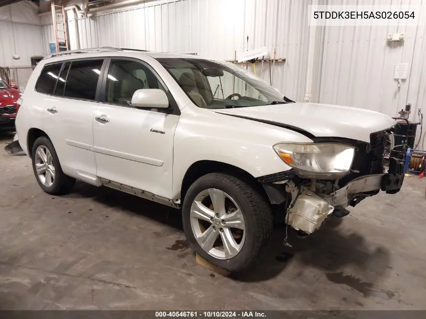 2010 Toyota Highlander Limited V6 VIN: 5TDDK3EH5AS026054 Lot: 40546761