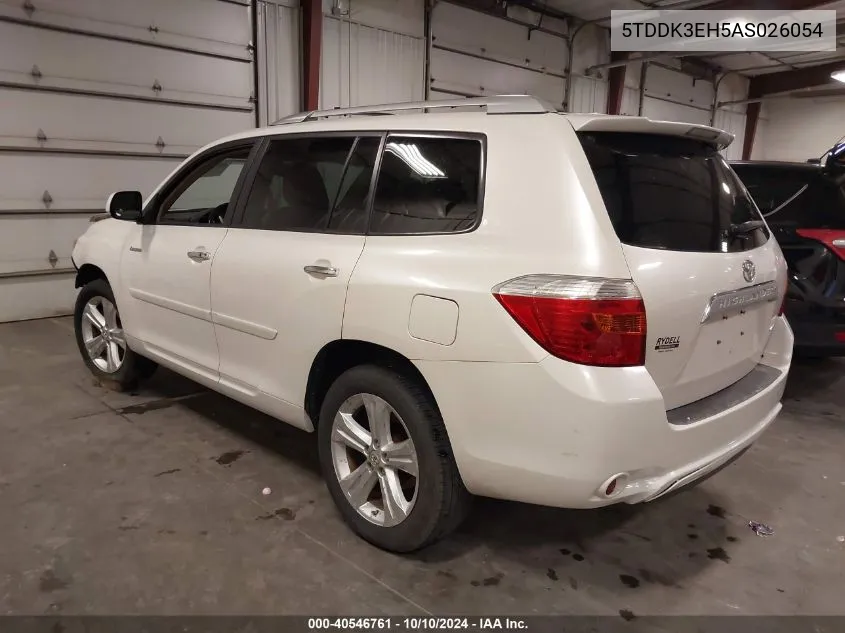 2010 Toyota Highlander Limited V6 VIN: 5TDDK3EH5AS026054 Lot: 40546761