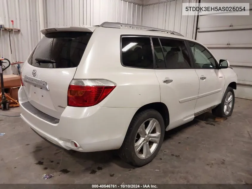 2010 Toyota Highlander Limited V6 VIN: 5TDDK3EH5AS026054 Lot: 40546761