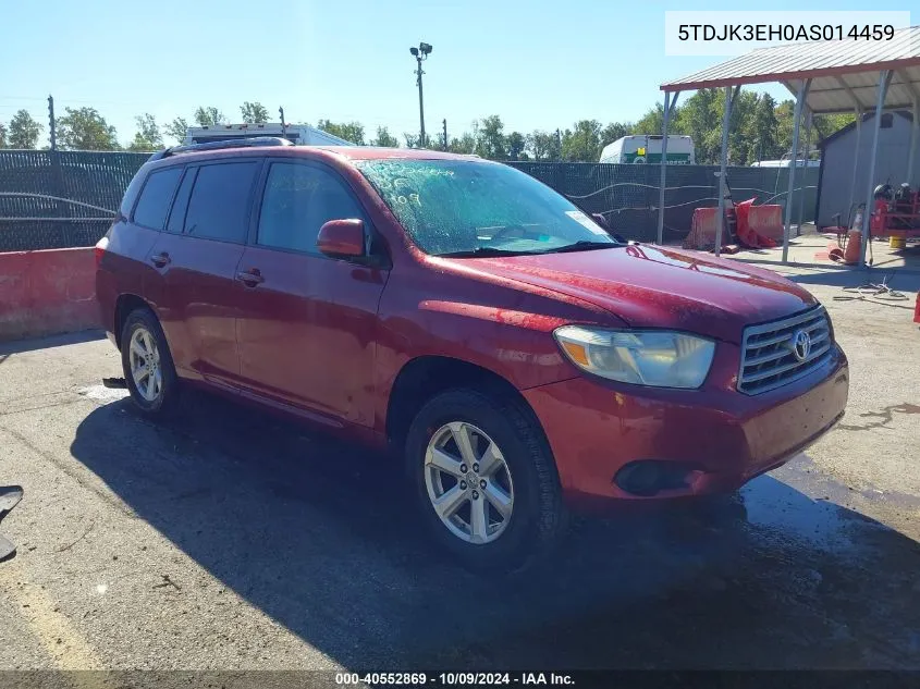 2010 Toyota Highlander Se V6 VIN: 5TDJK3EH0AS014459 Lot: 40552869