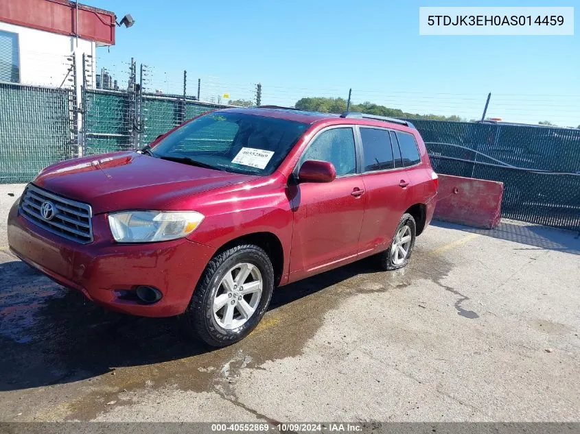 2010 Toyota Highlander Se V6 VIN: 5TDJK3EH0AS014459 Lot: 40552869