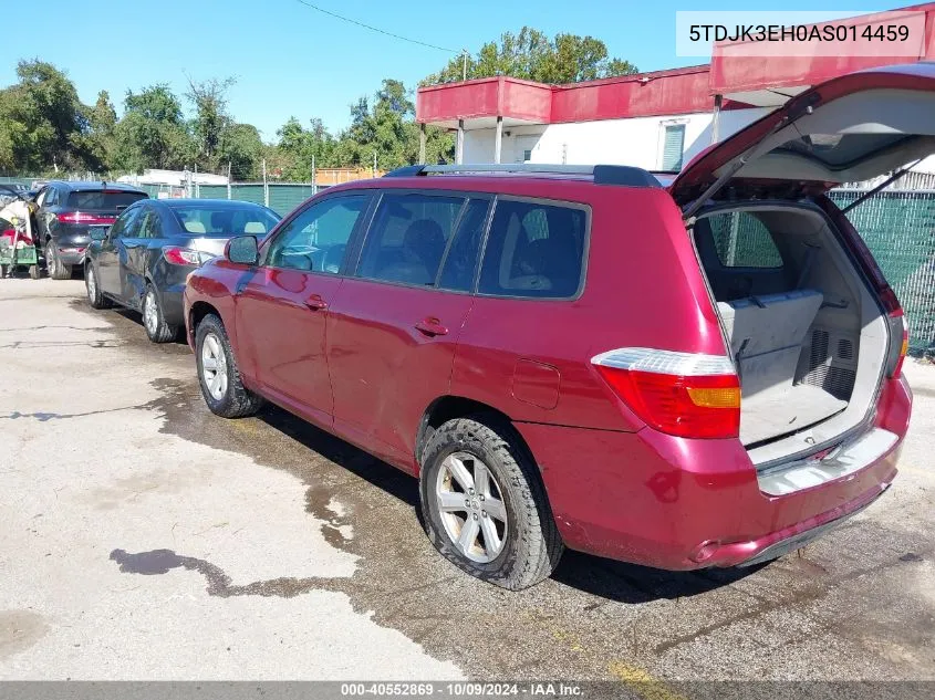 2010 Toyota Highlander Se V6 VIN: 5TDJK3EH0AS014459 Lot: 40552869