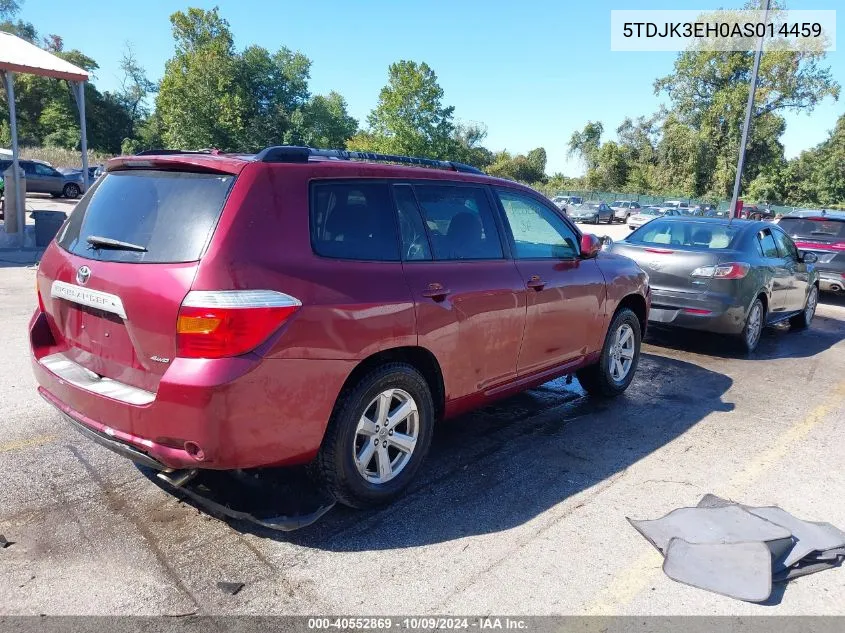 2010 Toyota Highlander Se V6 VIN: 5TDJK3EH0AS014459 Lot: 40552869