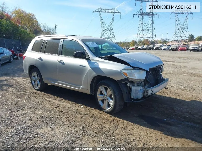 2010 Toyota Highlander Limited V6 VIN: 5TDDK3EH4AS016311 Lot: 40605991