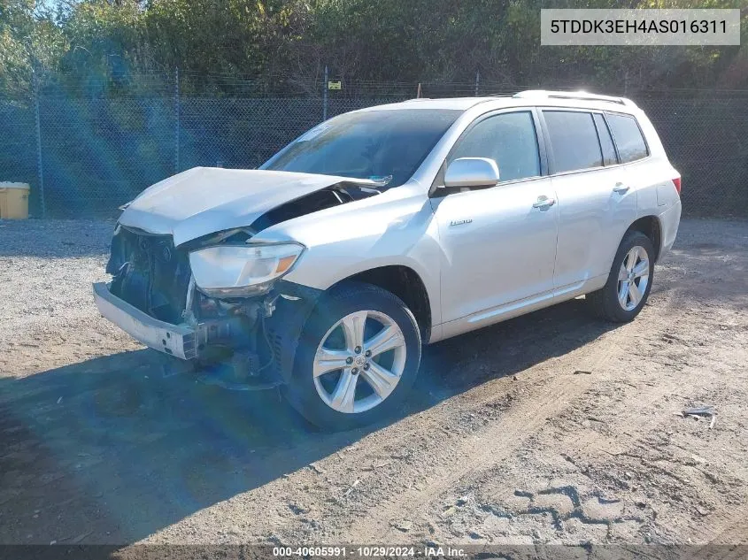 2010 Toyota Highlander Limited V6 VIN: 5TDDK3EH4AS016311 Lot: 40605991