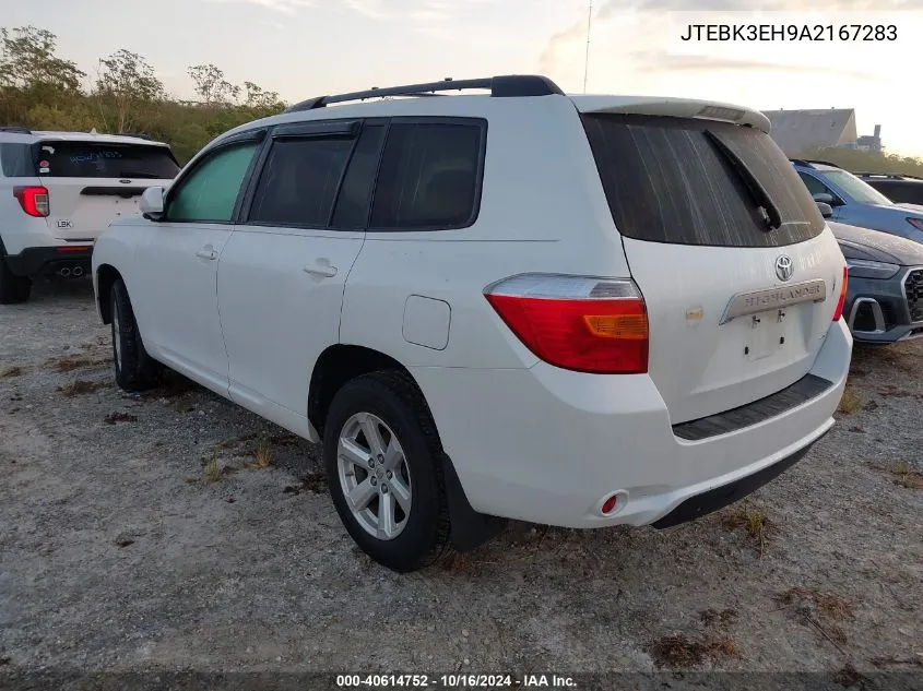 2010 Toyota Highlander Base V6 VIN: JTEBK3EH9A2167283 Lot: 40614752