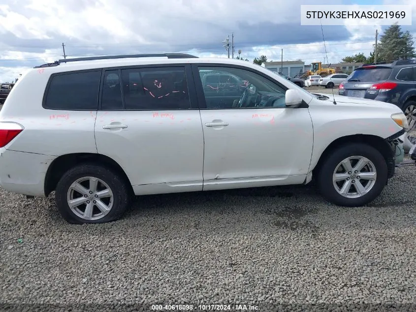 2010 Toyota Highlander Limited V6 VIN: 5TDYK3EHXAS021969 Lot: 40618098