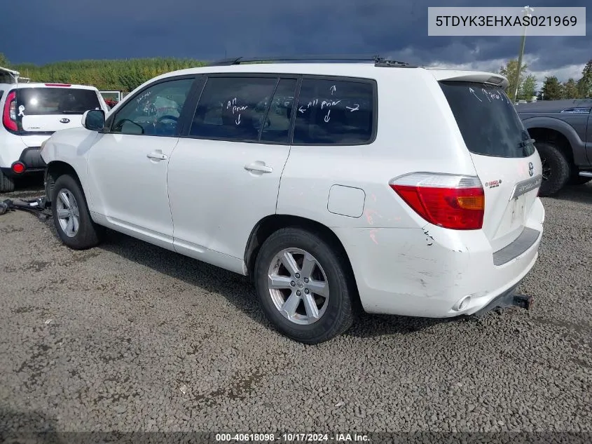 2010 Toyota Highlander Limited V6 VIN: 5TDYK3EHXAS021969 Lot: 40618098