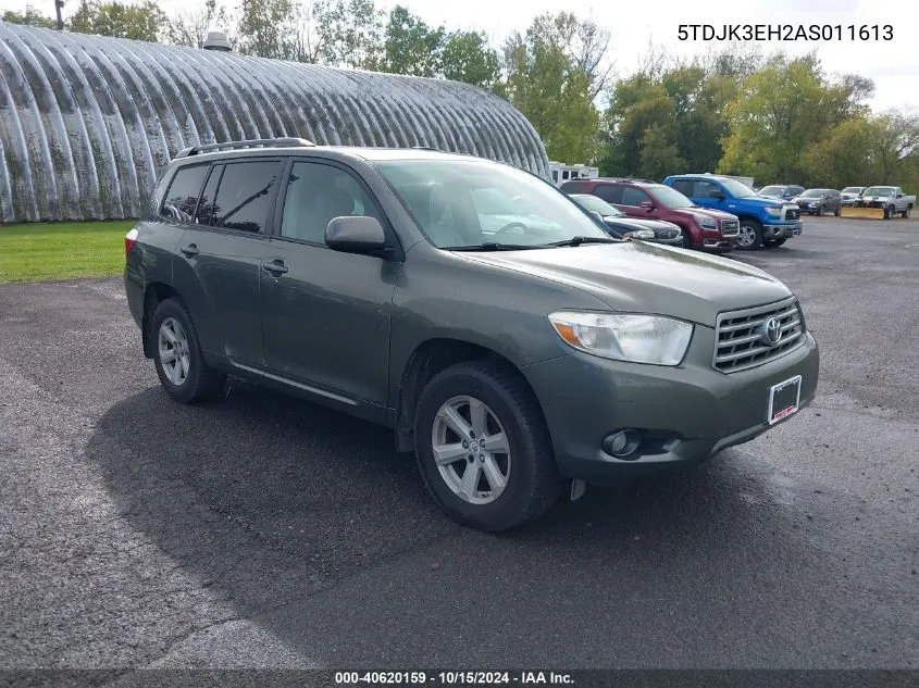 2010 Toyota Highlander Se VIN: 5TDJK3EH2AS011613 Lot: 40620159