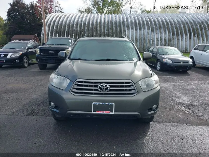 2010 Toyota Highlander Se VIN: 5TDJK3EH2AS011613 Lot: 40620159