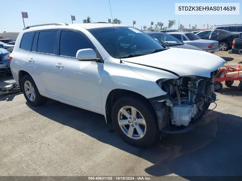 2010 Toyota Highlander Base V6 VIN: 5TDZK3EH9AS014639 Lot: 40631105