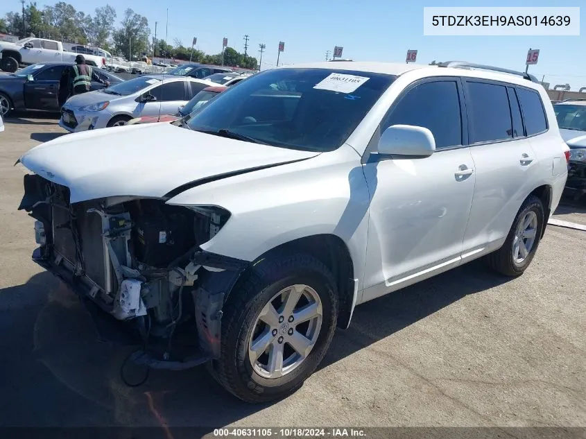 2010 Toyota Highlander Base V6 VIN: 5TDZK3EH9AS014639 Lot: 40631105