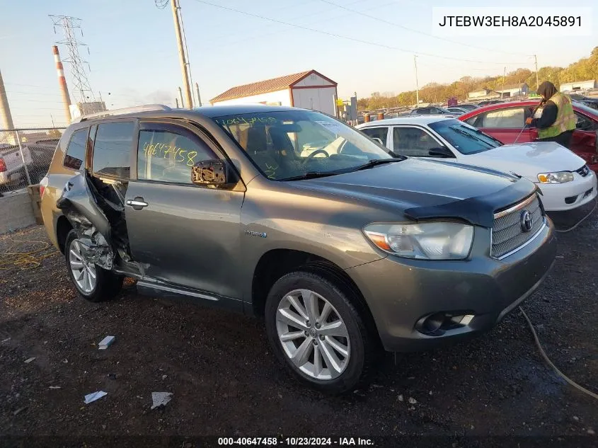 2010 Toyota Highlander Hybrid VIN: JTEBW3EH8A2045891 Lot: 40647458