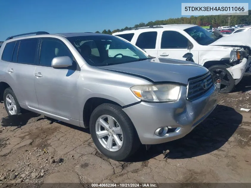 2010 Toyota Highlander Se V6 VIN: 5TDKK3EH4AS011066 Lot: 40652364