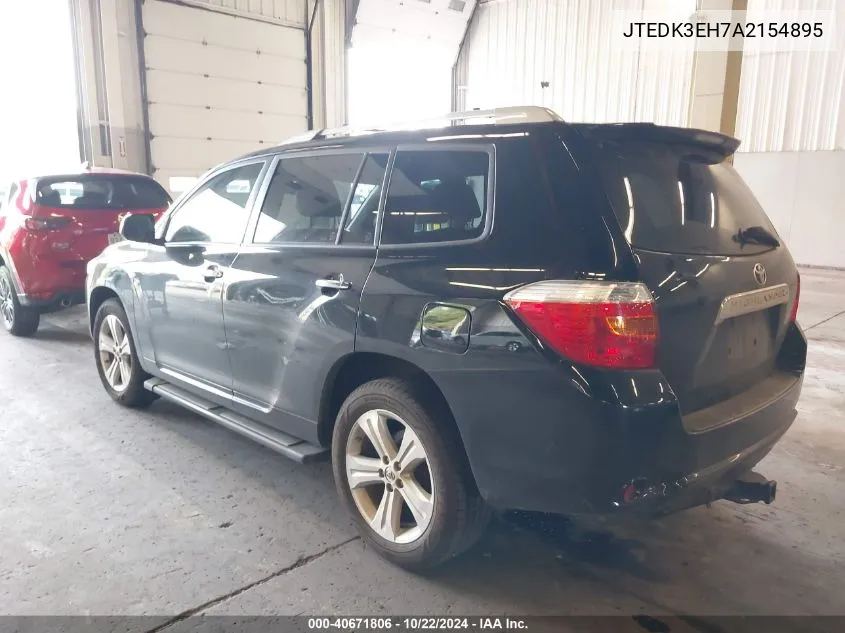 2010 Toyota Highlander Limited VIN: JTEDK3EH7A2154895 Lot: 40671806