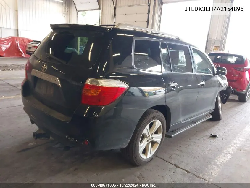 2010 Toyota Highlander Limited VIN: JTEDK3EH7A2154895 Lot: 40671806