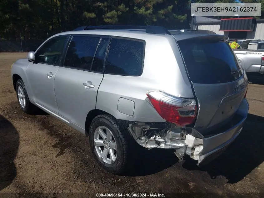 2010 Toyota Highlander Base V6 VIN: JTEBK3EH9A2162374 Lot: 40696154