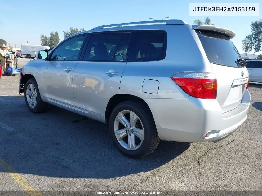 2010 Toyota Highlander Limited VIN: JTEDK3EH2A2155159 Lot: 40705005