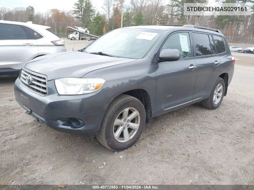 2010 Toyota Highlander Base V6 VIN: 5TDBK3EH0AS029161 Lot: 40772583