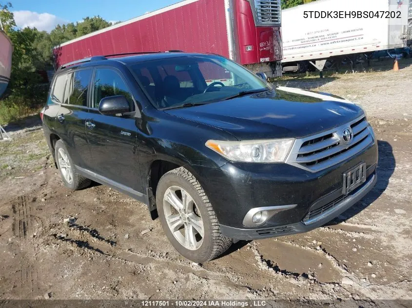 2011 Toyota Highlander VIN: 5TDDK3EH9BS047202 Lot: 12117501