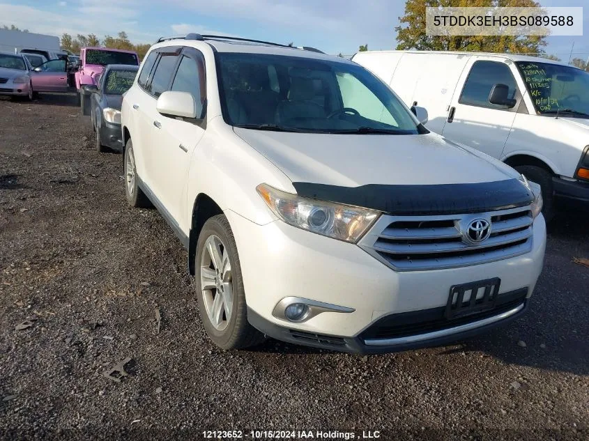 2011 Toyota Highlander VIN: 5TDDK3EH3BS089588 Lot: 12123652