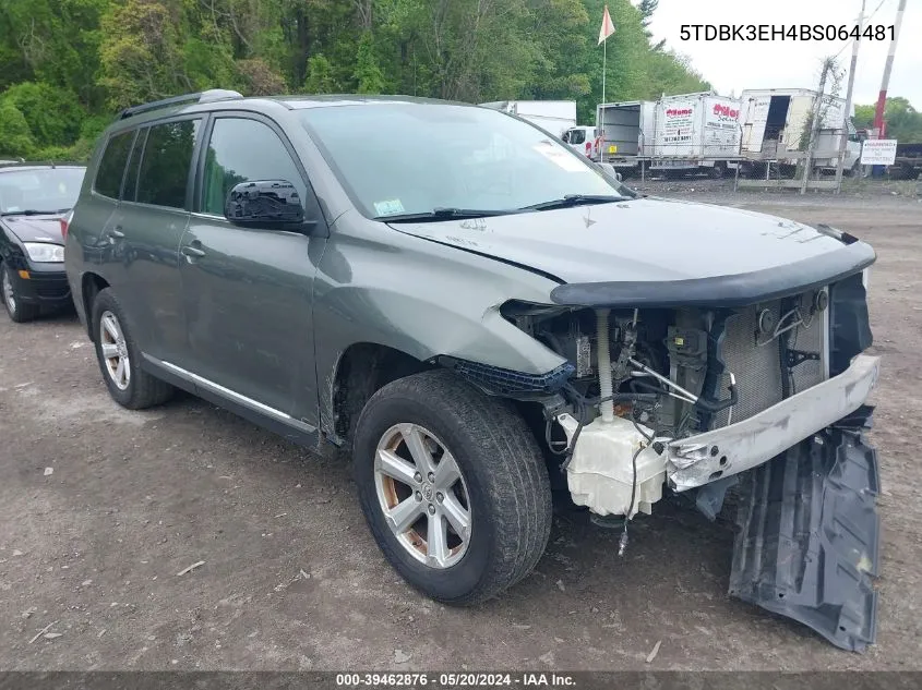 2011 Toyota Highlander Se V6 VIN: 5TDBK3EH4BS064481 Lot: 39462876