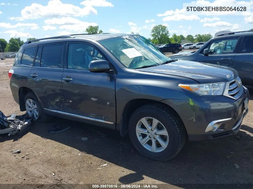 2011 Toyota Highlander Se V6 VIN: 5TDBK3EH8BS064628 Lot: 39570516