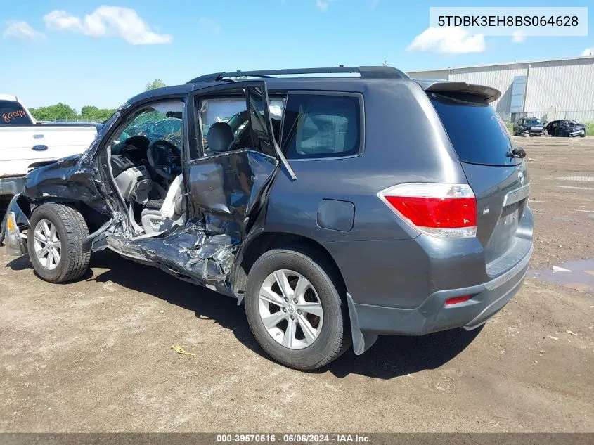 2011 Toyota Highlander Se V6 VIN: 5TDBK3EH8BS064628 Lot: 39570516