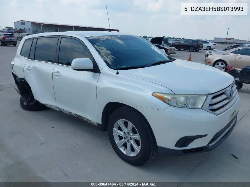 2011 Toyota Highlander VIN: 5TDZA3EH5BS013993 Lot: 39647464