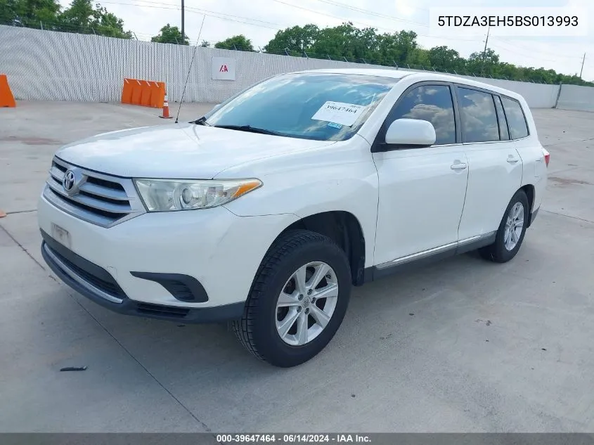 5TDZA3EH5BS013993 2011 Toyota Highlander