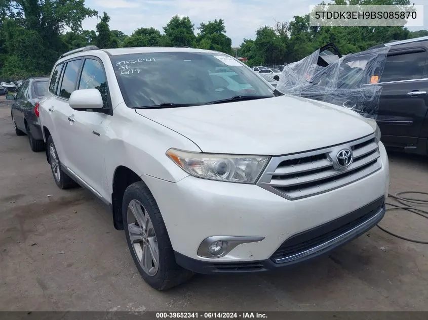 2011 Toyota Highlander Limited V6 VIN: 5TDDK3EH9BS085870 Lot: 39652341