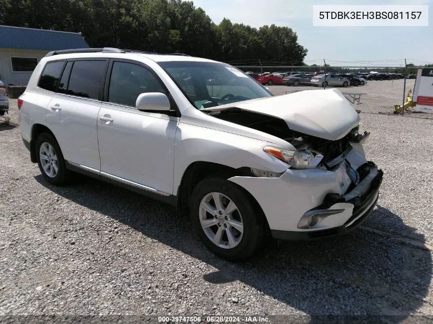 5TDBK3EH3BS081157 2011 Toyota Highlander Se V6