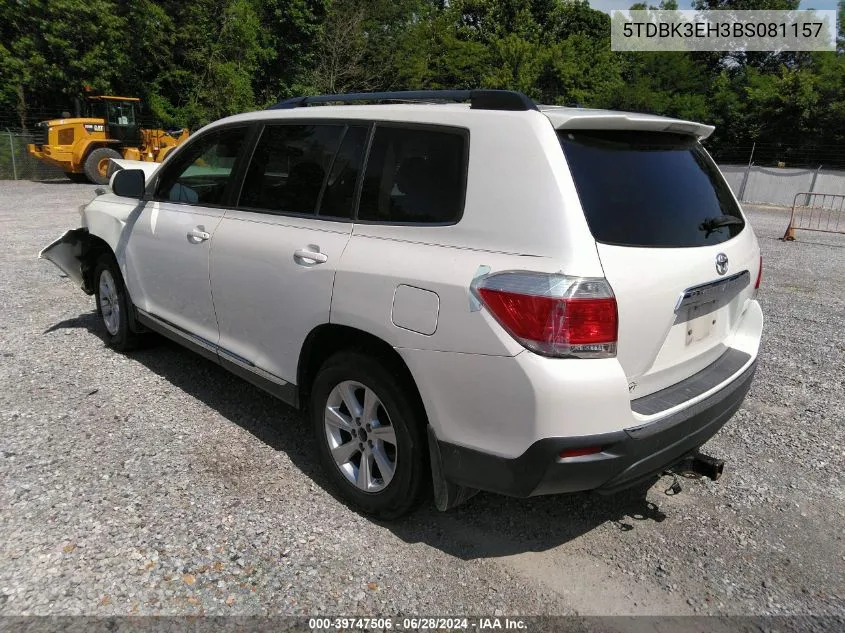 2011 Toyota Highlander Se V6 VIN: 5TDBK3EH3BS081157 Lot: 39747506