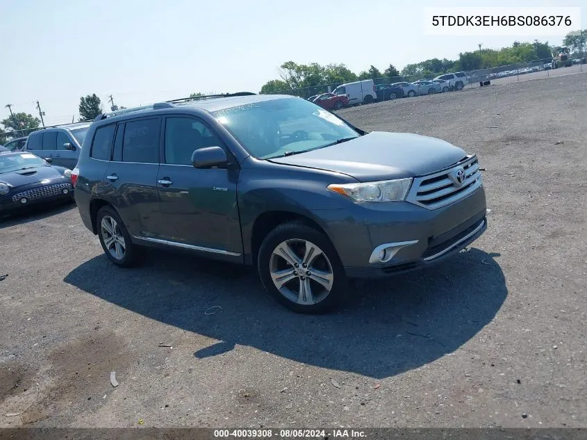 2011 Toyota Highlander Limited VIN: 5TDDK3EH6BS086376 Lot: 40039308