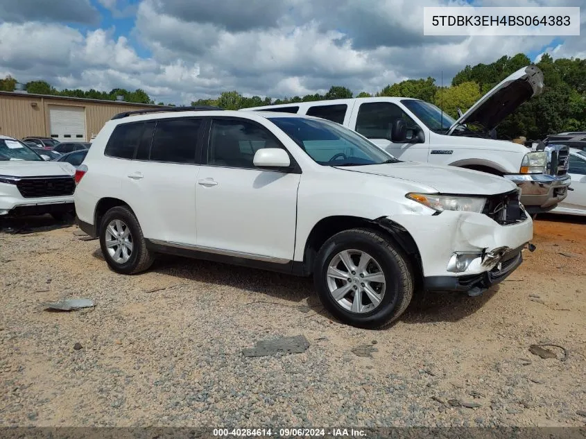 2011 Toyota Highlander Se V6 VIN: 5TDBK3EH4BS064383 Lot: 40284614