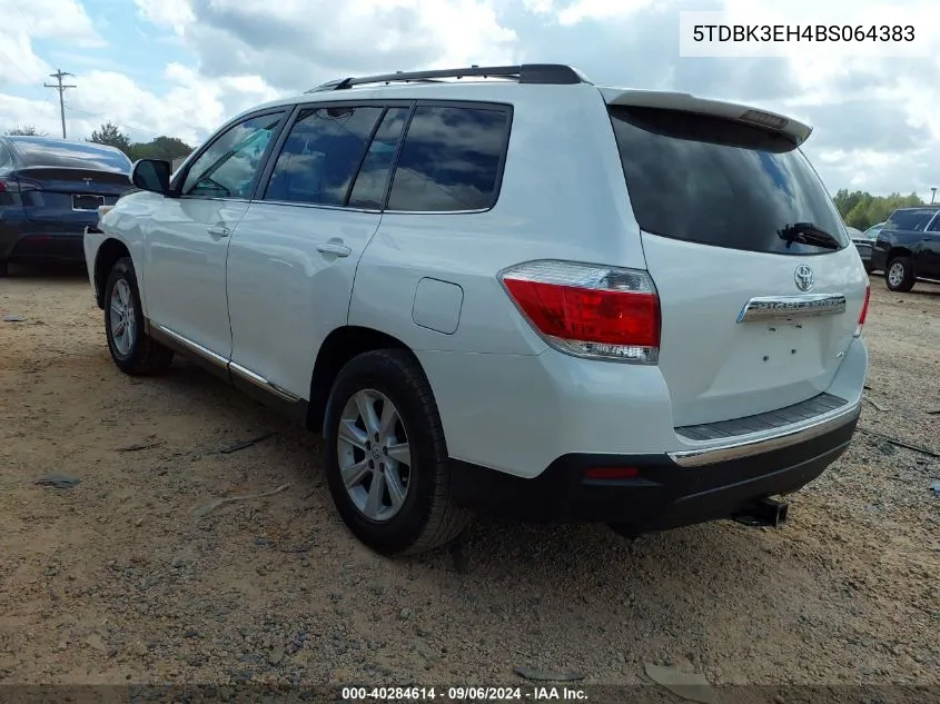 2011 Toyota Highlander Se V6 VIN: 5TDBK3EH4BS064383 Lot: 40284614