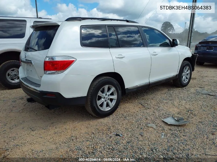 2011 Toyota Highlander Se V6 VIN: 5TDBK3EH4BS064383 Lot: 40284614