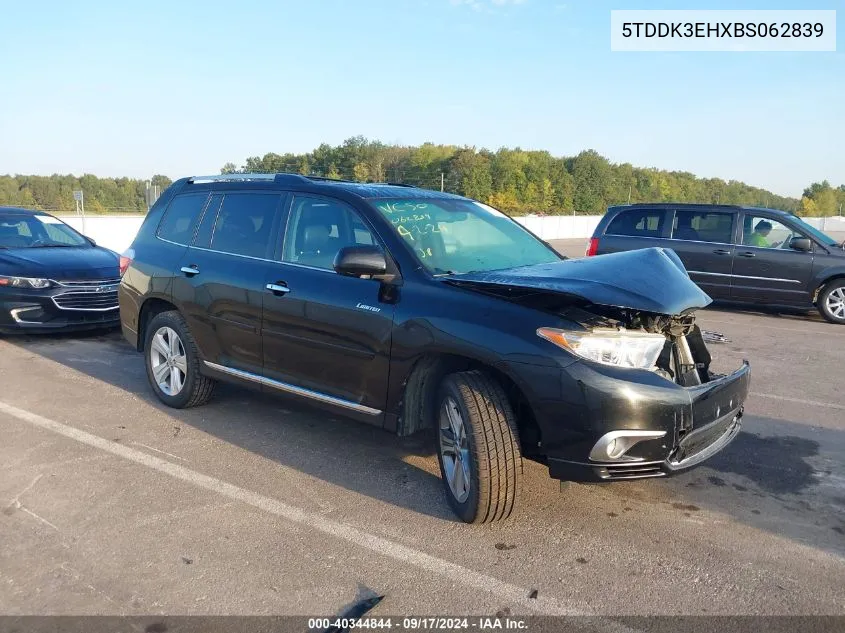 5TDDK3EHXBS062839 2011 Toyota Highlander Limited V6