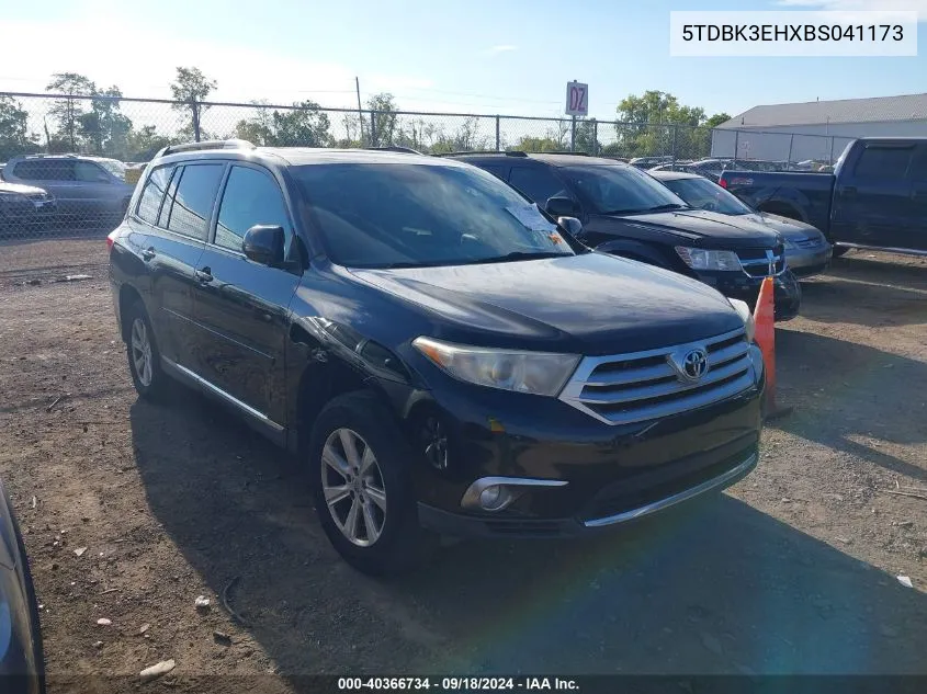 2011 Toyota Highlander Se V6 VIN: 5TDBK3EHXBS041173 Lot: 40366734