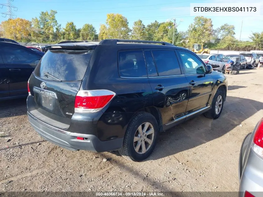 2011 Toyota Highlander Se V6 VIN: 5TDBK3EHXBS041173 Lot: 40366734