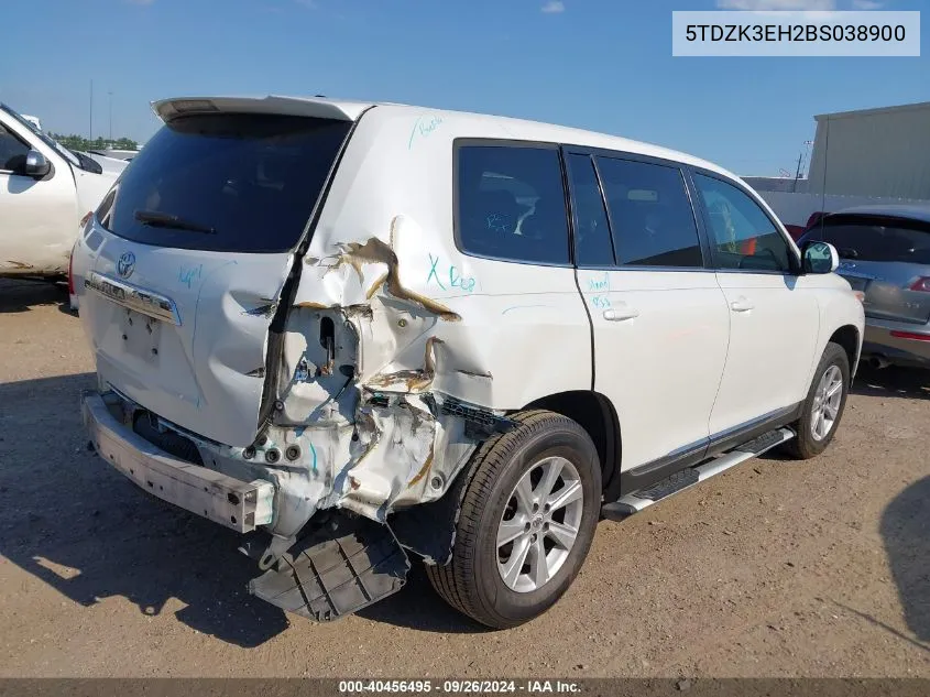 5TDZK3EH2BS038900 2011 Toyota Highlander Base V6