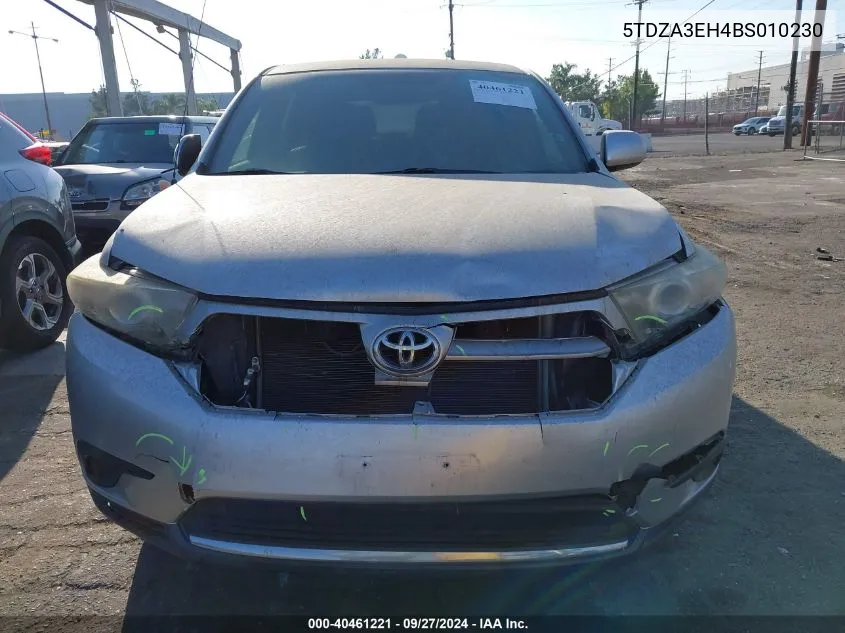 5TDZA3EH4BS010230 2011 Toyota Highlander