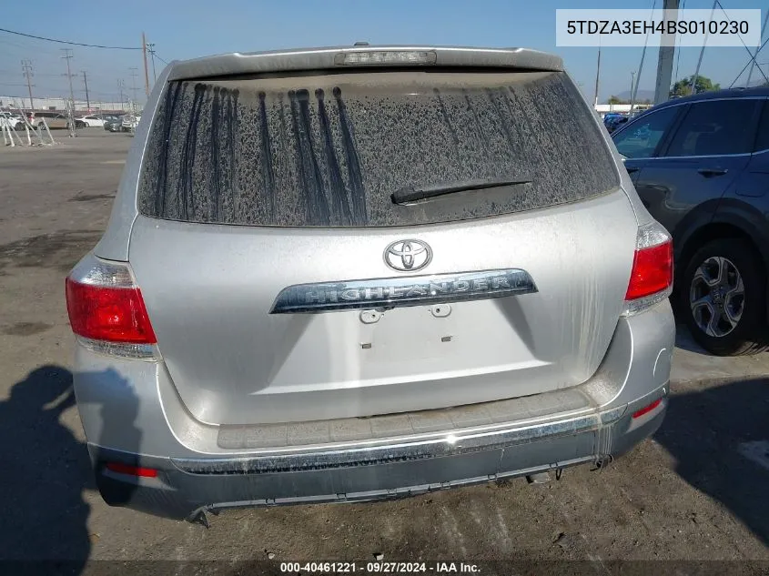 5TDZA3EH4BS010230 2011 Toyota Highlander