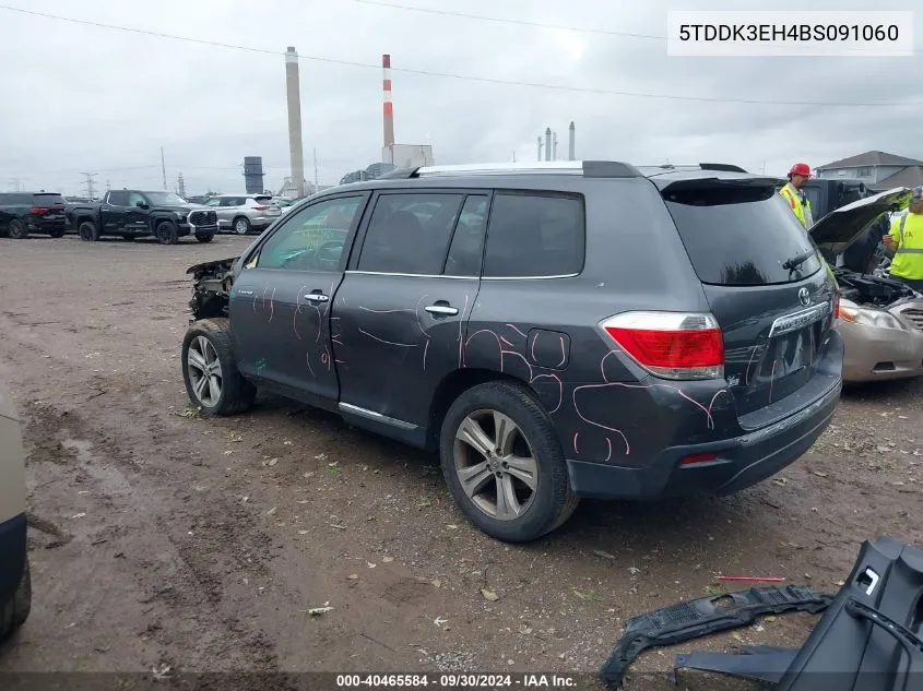 2011 Toyota Highlander Limited VIN: 5TDDK3EH4BS091060 Lot: 40465584