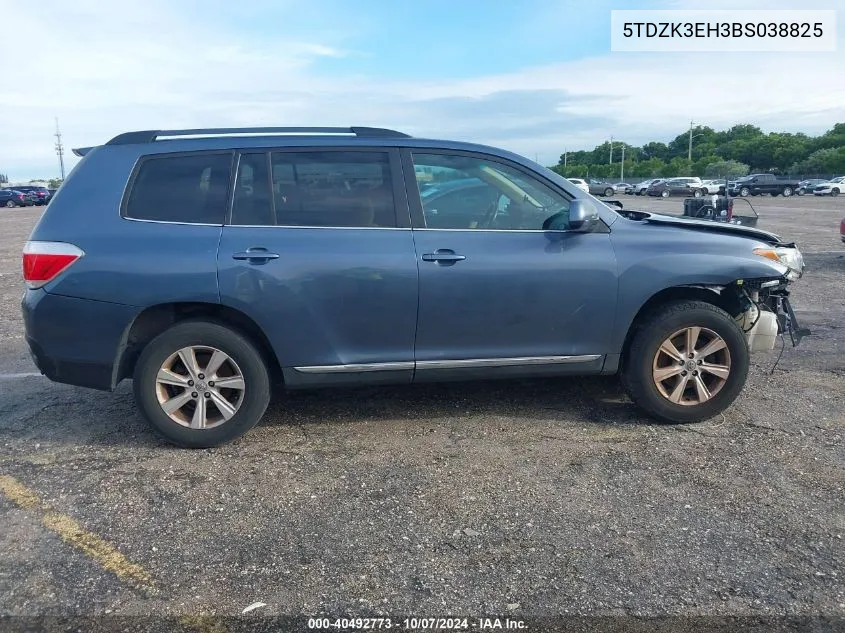 2011 Toyota Highlander Base V6 VIN: 5TDZK3EH3BS038825 Lot: 40492773